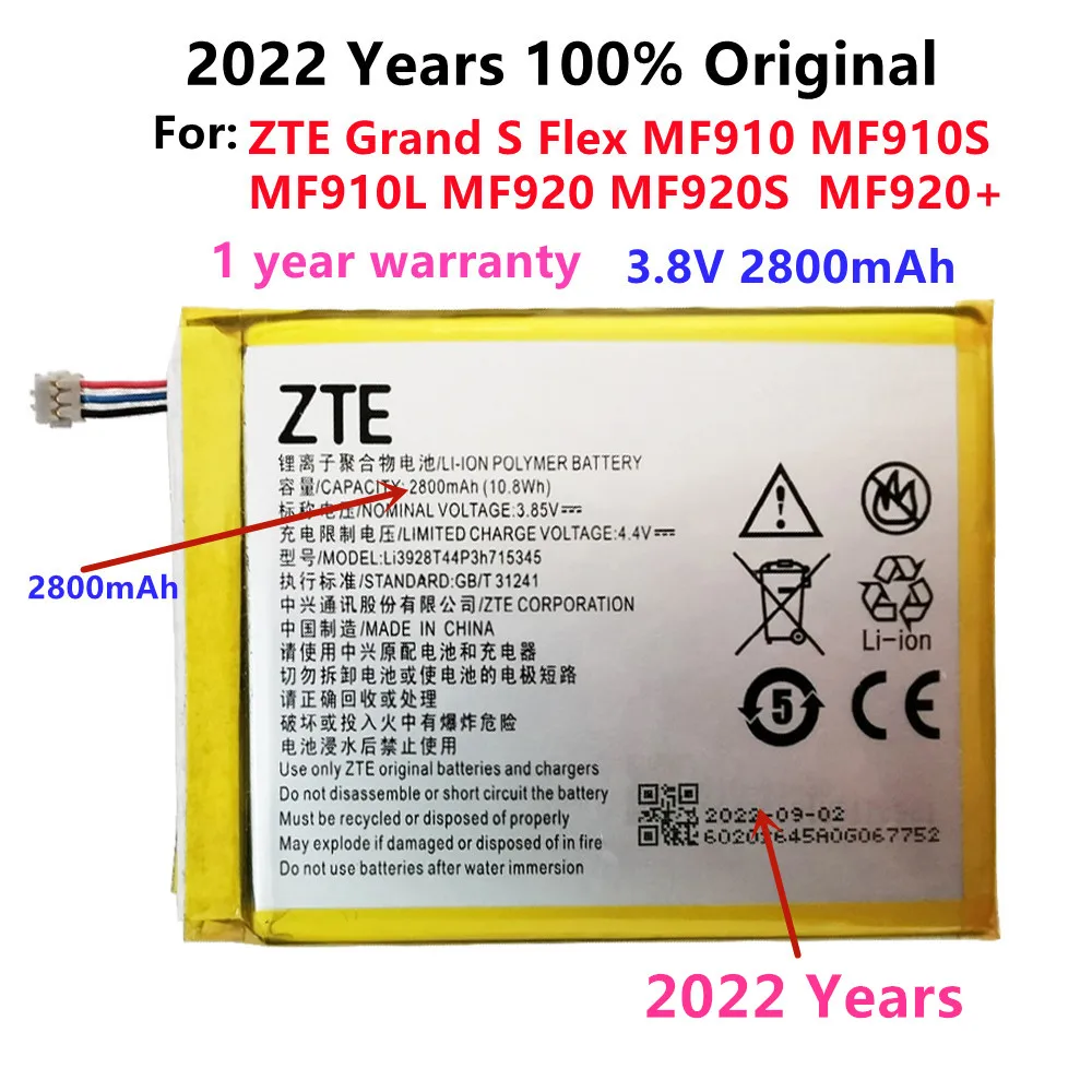 Аккумулятор 3,8 в 2800 мАч Li3820T43P3h715345 для ZTE MF910 MF910S MF910L MF910NL MF910V MF920 MF920A MF920S MF920TS MF920V MF920VS
Аккумулятор 3,8 в 2800 мАч Li3820T43P3h715345 для ZTE MF910 MF910S MF910L MF910NL MF910V MF920 MF920A MF920S MF920TS MF920V MF920VS