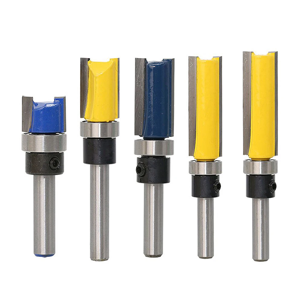 Straight Flush Trim Router Bit Set With 1/4Inch Shank Bit Cutter Top Bearing Woodworking (5Pcs)
Straight Flush Trim Router Bit Set With 1/4Inch Shank Bit Cutter Top Bearing Woodworking (5Pcs)