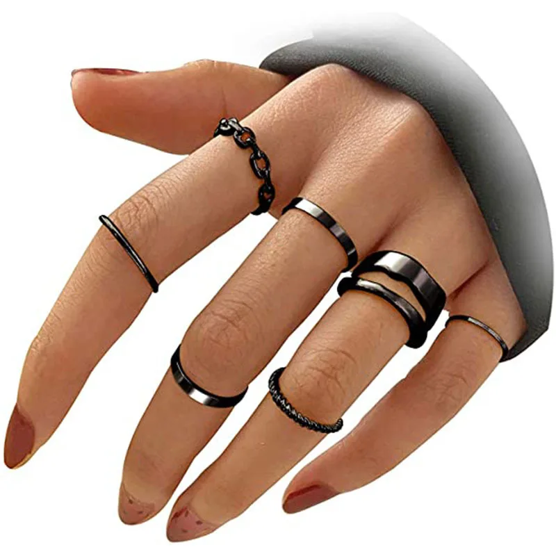 Fashionable Finger Open Rings Set for Women Modern Minimalist Design with A Twist 
Fashionable Finger Open Rings Set for Women Modern Minimalist Design with A Twist