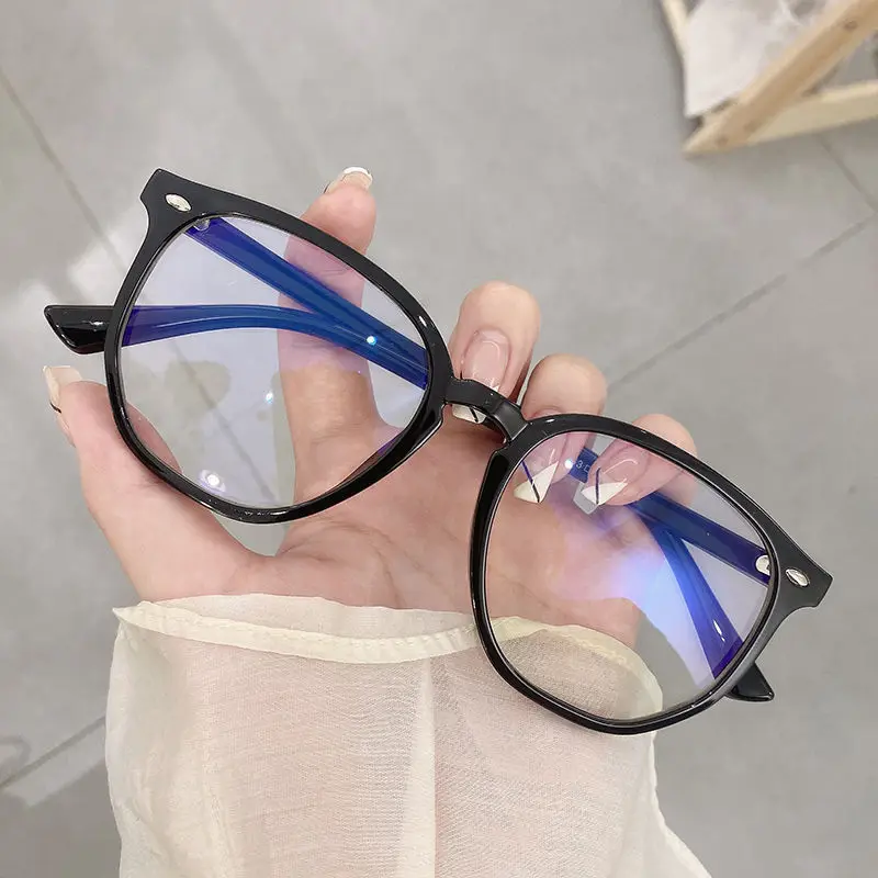 

Men Women Oval Frame Nearsighted Glasses New Finished Myopia Eyewear Retro Blue Light Blocking Eyeglasses Prescription 0 To -6.0