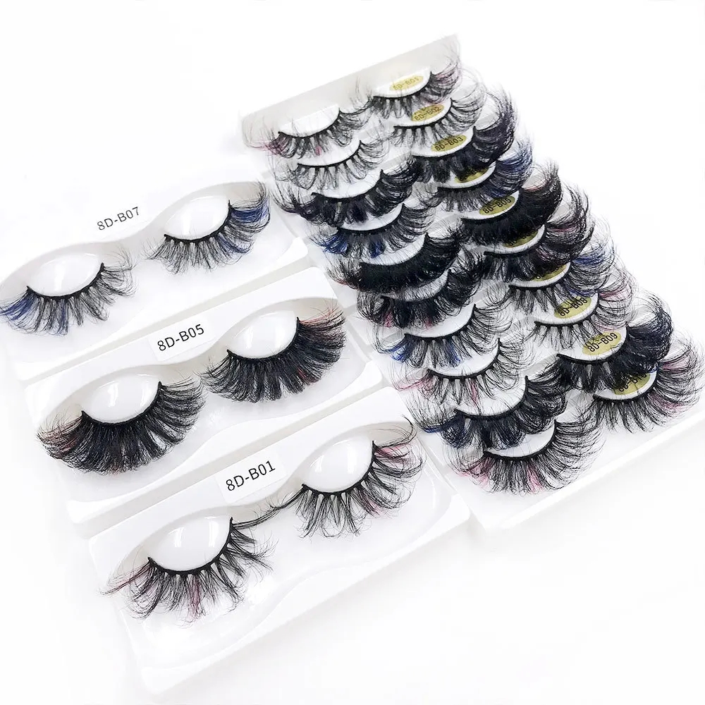 Factory Wholesale 25mm False Eyelashes Puffy Exaggerated Color Imitation Sable Eyelash Powder Purple White False Eyelashes
Factory Wholesale 25mm False Eyelashes Puffy Exaggerated Color Imitation Sable Eyelash Powder Purple White False Eyelashes