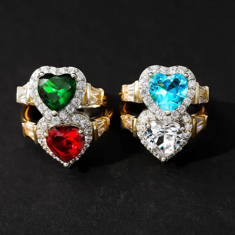 Elegant Heart Multicolor Zircon Women's Ring Classic Fashion Women's Wedding Engagement Ring Jewelry
Elegant Heart Multicolor Zircon Women's Ring Classic Fashion Women's Wedding Engagement Ring Jewelry