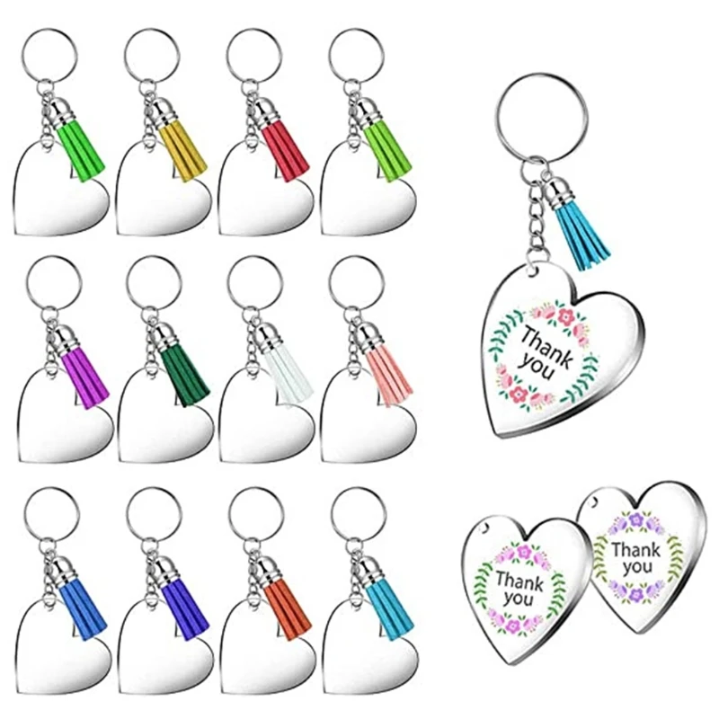 90Pcs Acrylic Discs Clear Heart Keychain Blanks Charms Colourful Tassel for KEY Rings for DIY Crafts Jewelry
90Pcs Acrylic Discs Clear Heart Keychain Blanks Charms Colourful Tassel for KEY Rings for DIY Crafts Jewelry