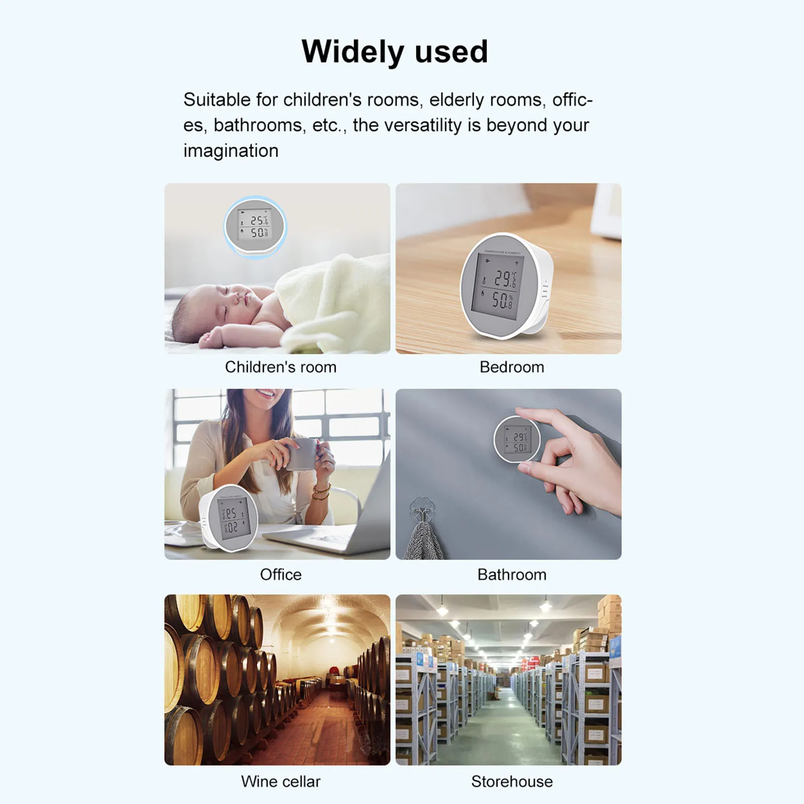 1pcs Temperature Humidity Sensor Wall-mounted Household Items For Bedrooms Cloakrooms Warehouses Greenhouses Hatcheries
1pcs Temperature Humidity Sensor Wall-mounted Household Items For Bedrooms Cloakrooms Warehouses Greenhouses Hatcheries