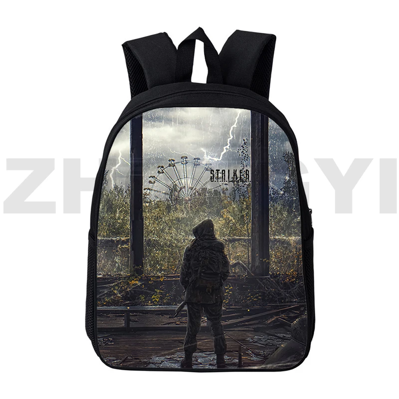 

3D Printed S.T.A.L.K.E.R. 2 Heart of Game School Backpack 12/16 Inch Stalker 2 Shadow Rucksack Kindergarten Travel Shoulder Bag