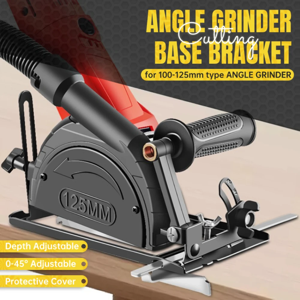 Hand Angle Grinder Converter To Cutter Depth Adjustable Grinder Bracket To Cutting Woodworking Table Tool with Guide Ruler
Hand Angle Grinder Converter To Cutter Depth Adjustable Grinder Bracket To Cutting Woodworking Table Tool with Guide Ruler