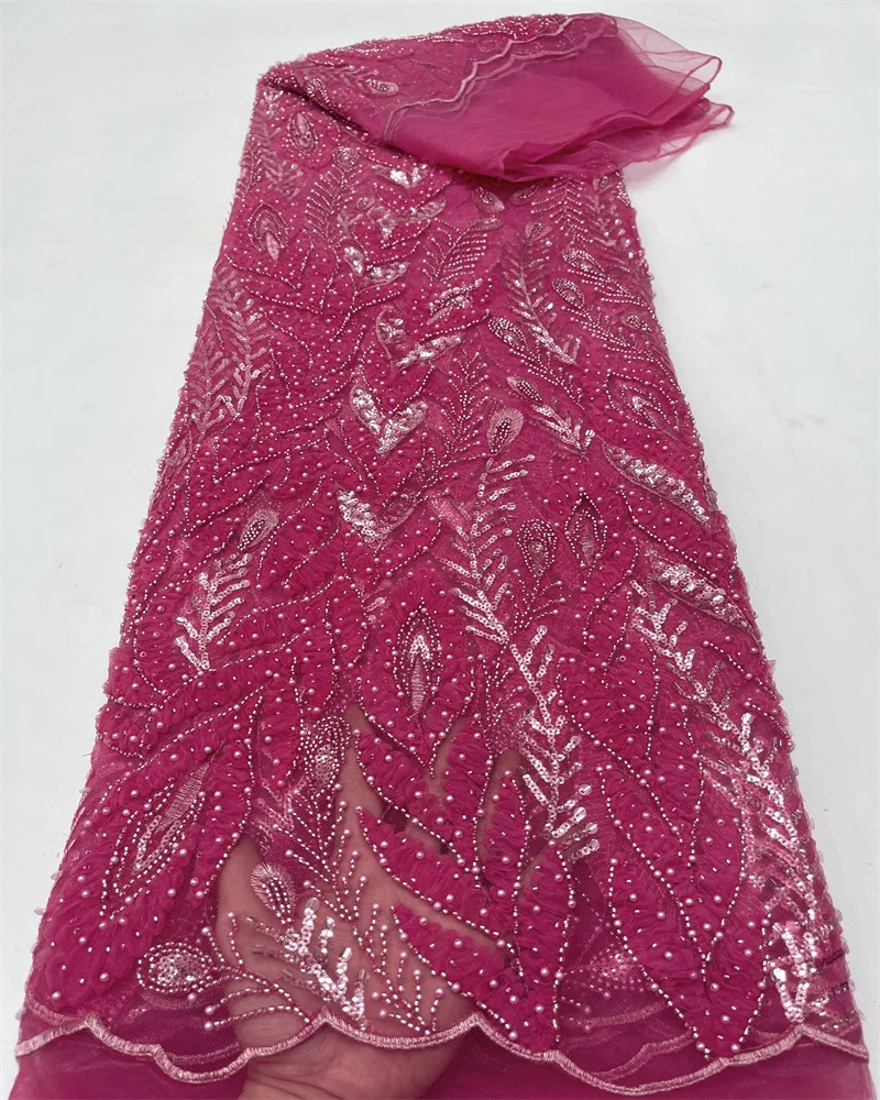 Luxury African Lace Fabric 2023 High Quality French 3D Flower Sequins Embroidery Beads Tulle Lace Fabric For Party Dress
Luxury African Lace Fabric 2023 High Quality French 3D Flower Sequins Embroidery Beads Tulle Lace Fabric For Party Dress