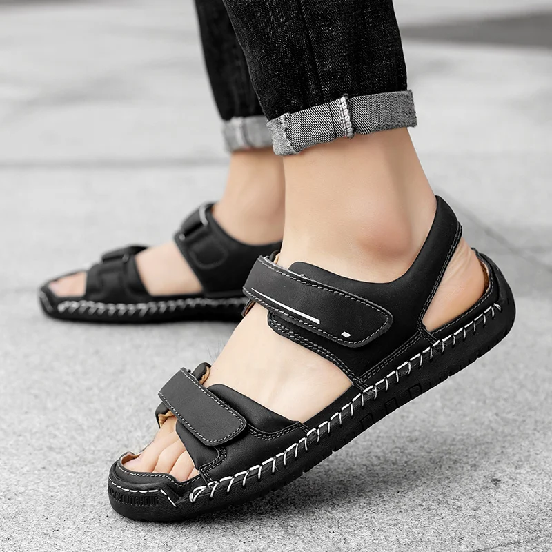 YISHEN Men Sandals Summer Sewing Handmade Sandals Outdoor Casual Shoes Lightweight Leather Shoes Flats Fashion Sandalias Hombre
YISHEN Men Sandals Summer Sewing Handmade Sandals Outdoor Casual Shoes Lightweight Leather Shoes Flats Fashion Sandalias Hombre