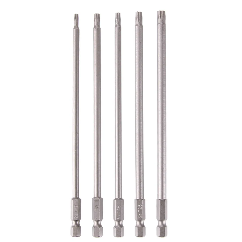 5Pcs/Set 150mm 1/4 inch 6.35mm Hex Magnetic Hollow Torx Head Screwdriver Screw Driver Drill Bits Set T10-T30 Tool
5Pcs/Set 150mm 1/4 inch 6.35mm Hex Magnetic Hollow Torx Head Screwdriver Screw Driver Drill Bits Set T10-T30 Tool