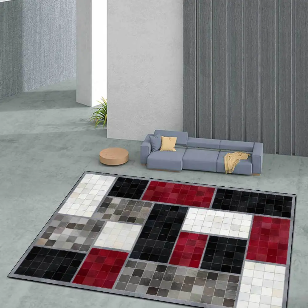 Stitching Square Geometric Red Black Gray Decor Carpet Modern Abstract Bedroom Bedside Area Rugs Balcony Hallway Bath Floor Mats
Stitching Square Geometric Red Black Gray Decor Carpet Modern Abstract Bedroom Bedside Area Rugs Balcony Hallway Bath Floor Mats