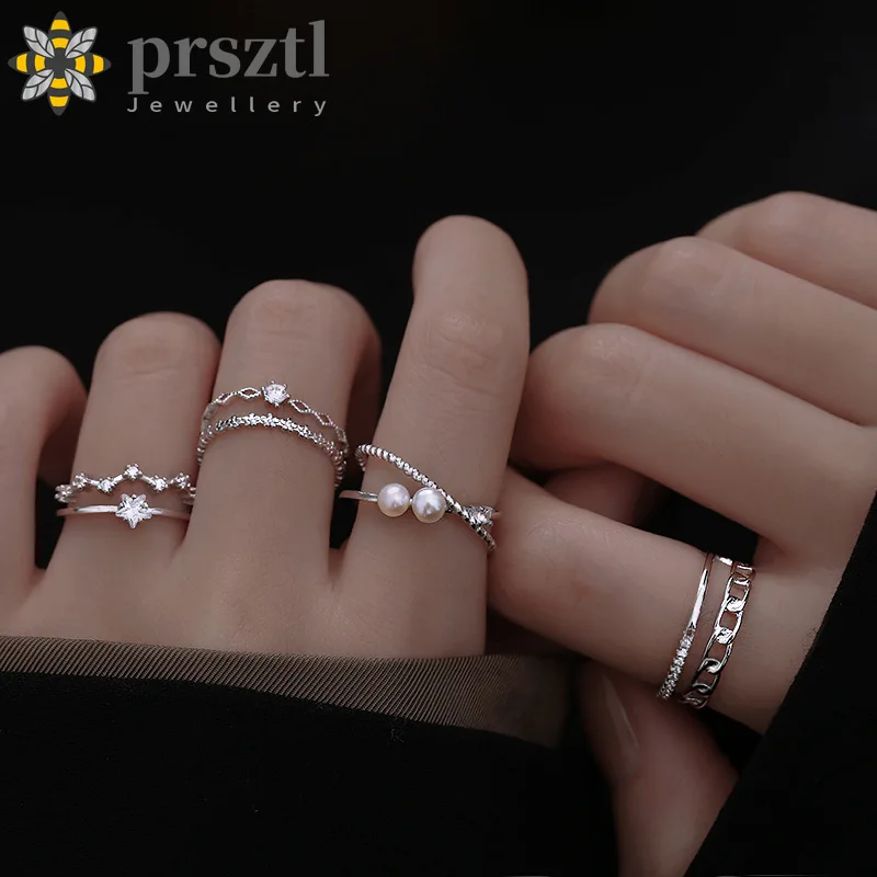 Prsztl Small Broken Diamond Star Ring Creative Personality Cross Geometric Zircon Chain Double-layer Open Ring Female Ring
Prsztl Small Broken Diamond Star Ring Creative Personality Cross Geometric Zircon Chain Double-layer Open Ring Female Ring