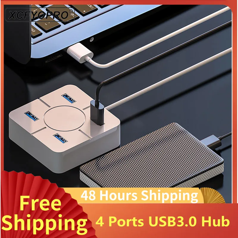 XCFYOPRO 4 Ports USB 3.0 Hub Splitter High Speed Multi Port USB Adapter Expander Cable for Desktop PC Macbook Pro Accessoriess
XCFYOPRO 4 Ports USB 3.0 Hub Splitter High Speed Multi Port USB Adapter Expander Cable for Desktop PC Macbook Pro Accessoriess
