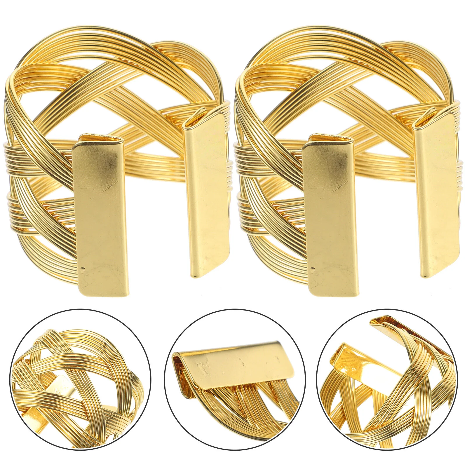 6 Pcs Metal Woven Gold Home Decors Buckle Adornment Dining Table Circular Round Dinning Holder Restaurant Use
6 Pcs Metal Woven Gold Home Decors Buckle Adornment Dining Table Circular Round Dinning Holder Restaurant Use