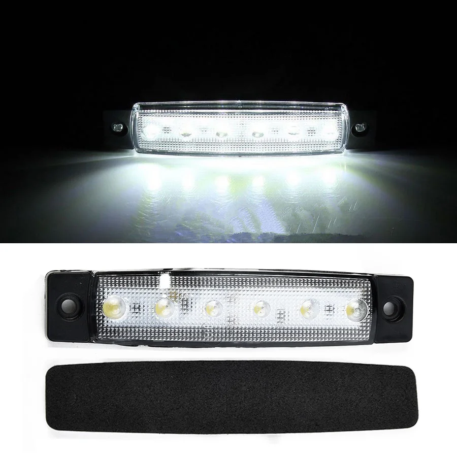 1pc Car External LED White Lights Side Marking Indicator 12V 6LED Auto Side Marker Indicator Led Warning Rear Side Brake Lamp
1pc Car External LED White Lights Side Marking Indicator 12V 6LED Auto Side Marker Indicator Led Warning Rear Side Brake Lamp