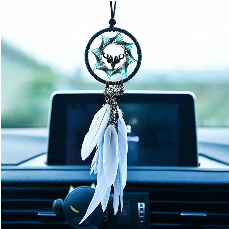 Mini Dream Catcher Car Pendant Accessory Interior For Girls Feather Mirror Hanging Pendant Home Decor Lucky Car Ornament Girls 
Mini Dream Catcher Car Pendant Accessory Interior For Girls Feather Mirror Hanging Pendant Home Decor Lucky Car Ornament Girls