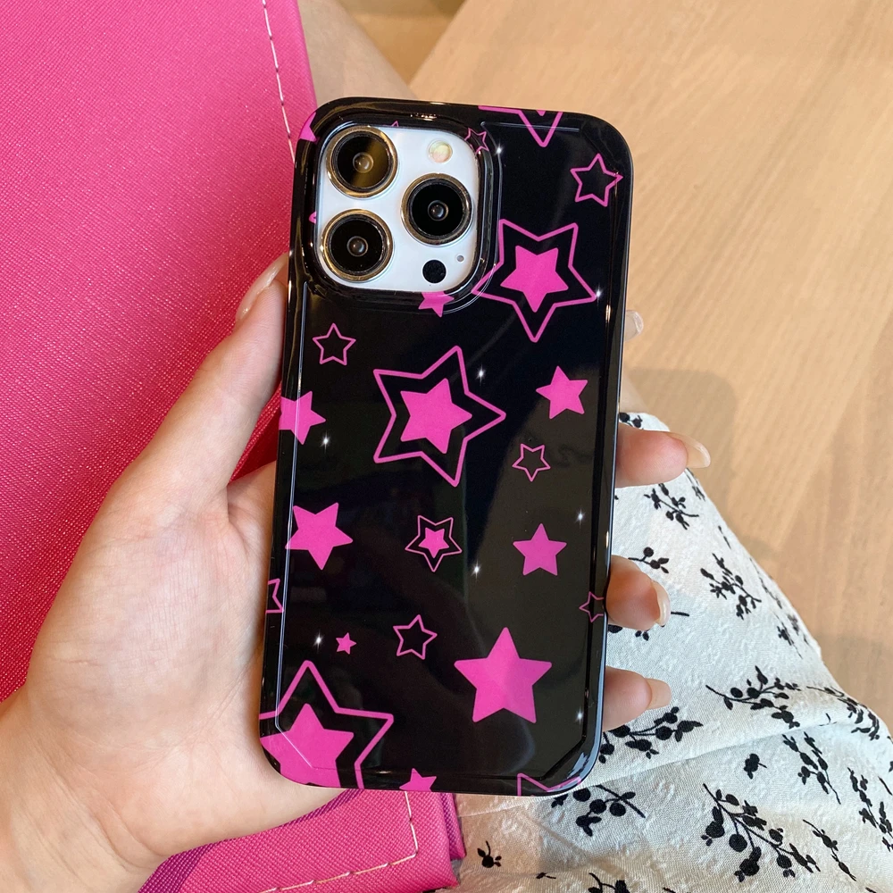 Fashion Pink Black Star Phone Case For iPhone 11 12 13 Pro XR X Xs Max iPhone11 Shockproof Soft Silicone Glossy Back Cover Shell
Fashion Pink Black Star Phone Case For iPhone 11 12 13 Pro XR X Xs Max iPhone11 Shockproof Soft Silicone Glossy Back Cover Shell