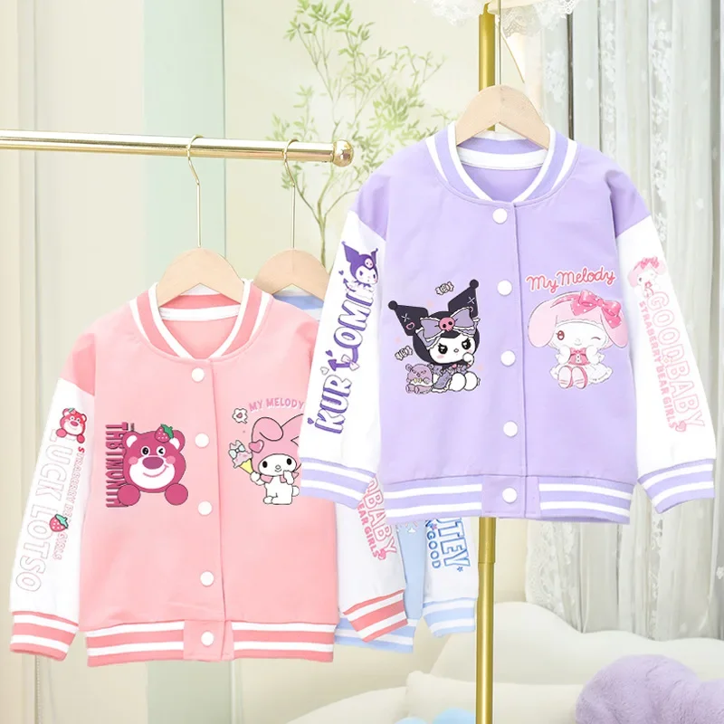 Новинка для девочек, бейсбольное пальто Sanrio Kuromi My Melody, осеннее платье, пальто с длинным рукавом, топ, Детская осенняя куртка, Топ
Новинка для девочек, бейсбольное пальто Sanrio Kuromi My Melody, осеннее платье, пальто с длинным рукавом, топ, Детская осенняя куртка, Топ