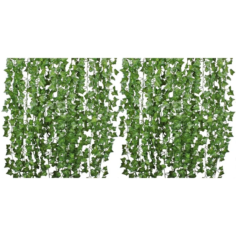 24Pcs Artificial Ivy Vine Hanging Garland False Leaf Vine Family Garden Wedding Wall Decoration, 84 Feet, Green
24Pcs Artificial Ivy Vine Hanging Garland False Leaf Vine Family Garden Wedding Wall Decoration, 84 Feet, Green