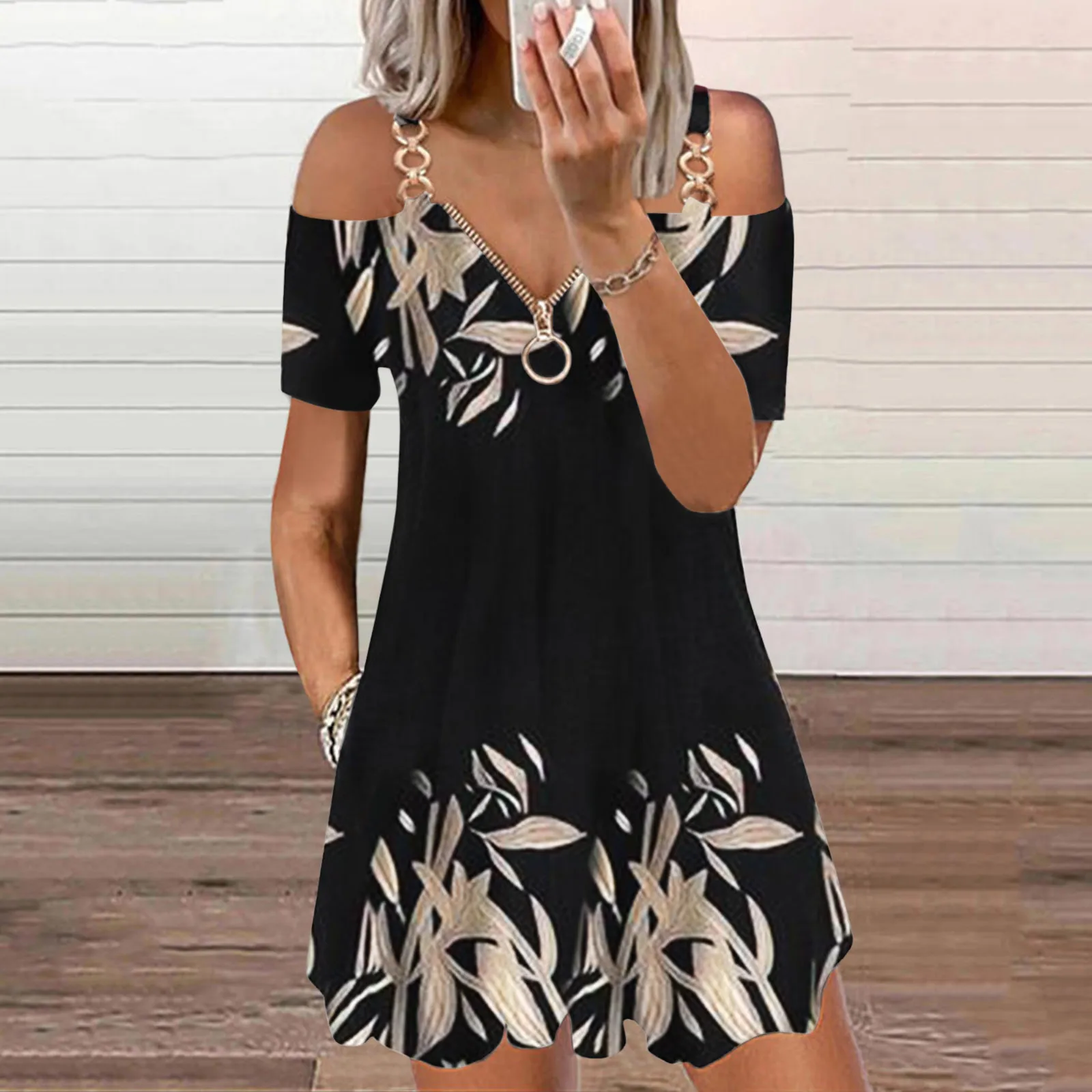 Женское платье с открытыми плечами и коротким рукавом, платье на молнии с V-образным вырезом, платье-рубашка с принтом, коктейльное платье, ж...
Женское платье с открытыми плечами и коротким рукавом, платье на молнии с V-образным вырезом, платье-рубашка с принтом, коктейльное платье, ж...