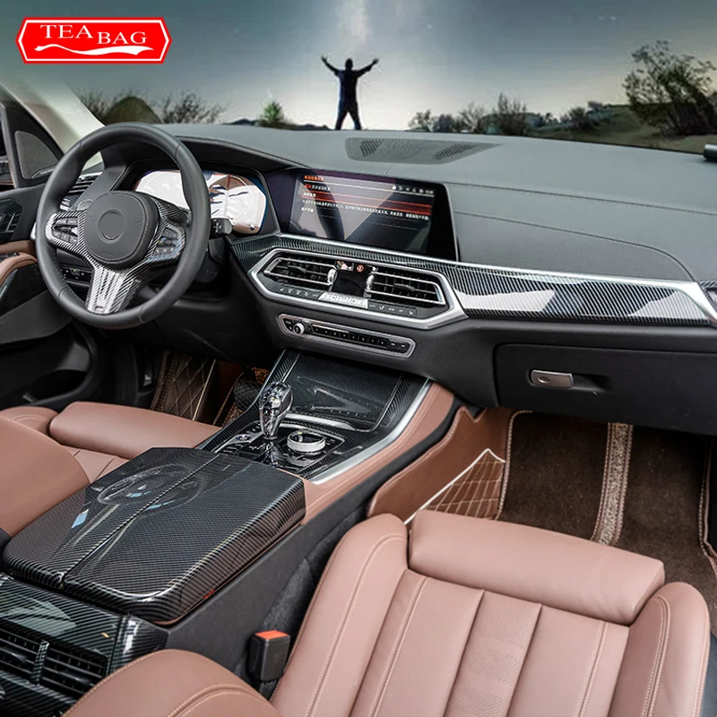 For LHD Carbon Fiber Pattern Car Stickers Gear Shift Panel Cover Interior Trim For BMW X5 G05 2019-2021 Modification Accessories
For LHD Carbon Fiber Pattern Car Stickers Gear Shift Panel Cover Interior Trim For BMW X5 G05 2019-2021 Modification Accessories