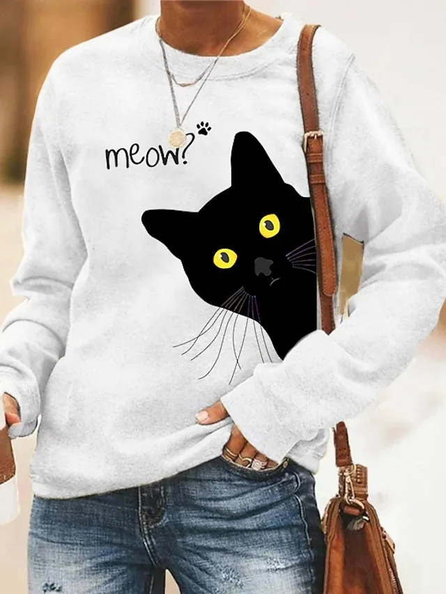 Meow Black Cat Print Clothes Women Simple fur-liner Warm Hoodies Street S-XXL Autumn Hoodie Hipster High Quality Pullover Female
Meow Black Cat Print Clothes Women Simple fur-liner Warm Hoodies Street S-XXL Autumn Hoodie Hipster High Quality Pullover Female