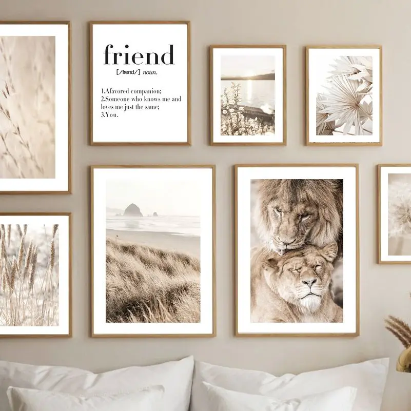 Lion Couple Sunset Lake Palm Leaf Wheat Grass Nordic Poster Wall Art Print Canvas Painting Decoration Pictures For Living Room
Lion Couple Sunset Lake Palm Leaf Wheat Grass Nordic Poster Wall Art Print Canvas Painting Decoration Pictures For Living Room
