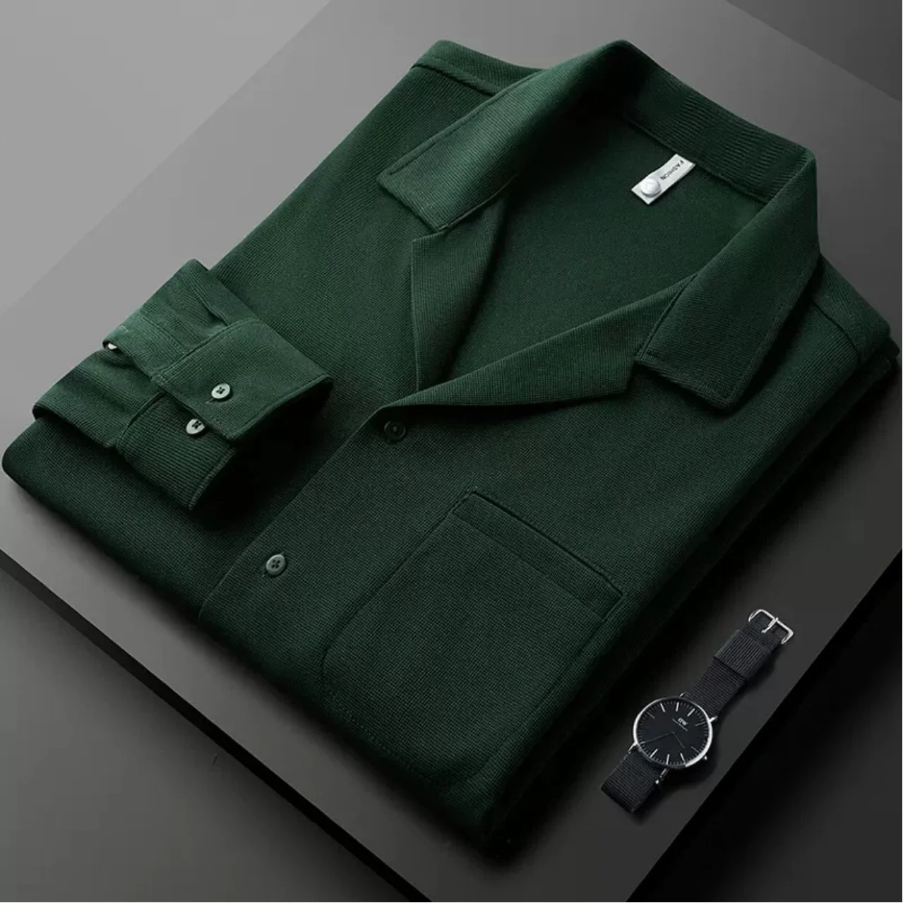 quality High Waffle Cuba collar long sleeve shirt for men French gentleman style solid color shirt for men Autumn luxury top
quality High Waffle Cuba collar long sleeve shirt for men French gentleman style solid color shirt for men Autumn luxury top