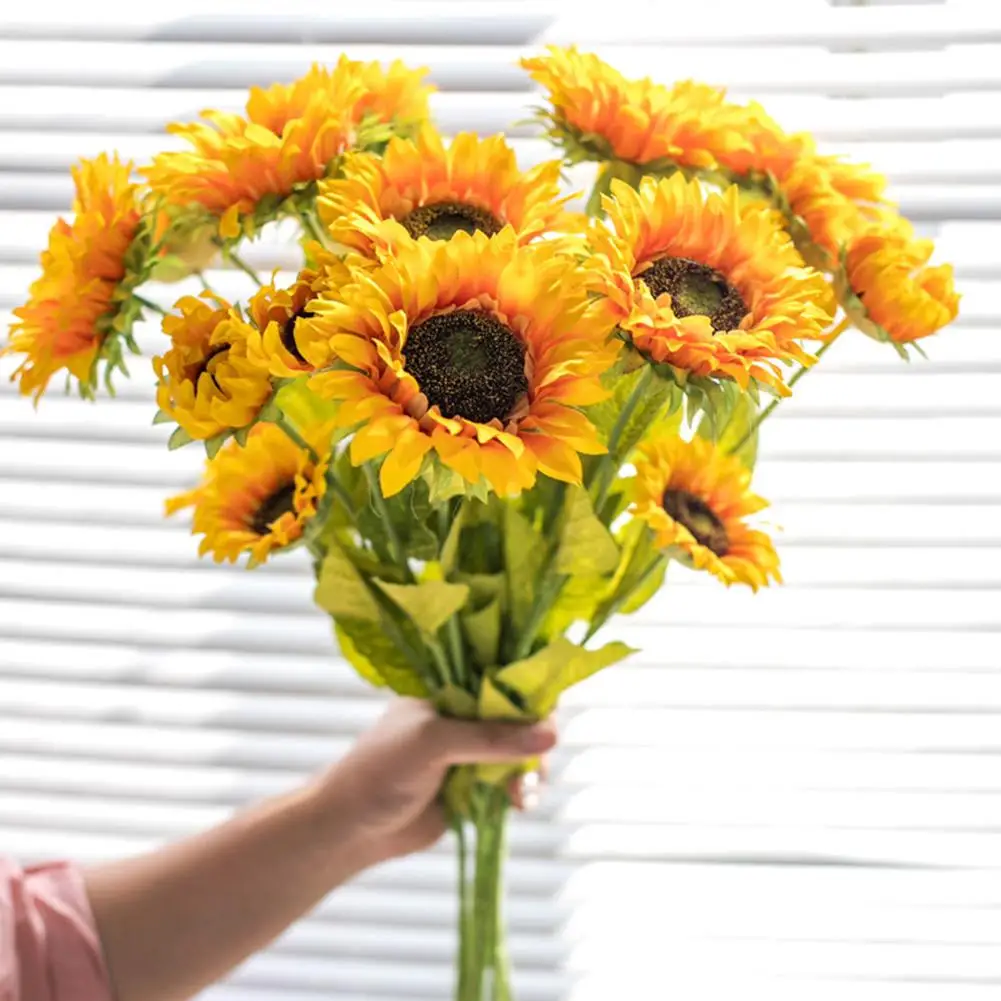 Simulation Artificial Sunflower Flowers Simple Modern Silk Flower for Wedding Party Table Room Balcony Garden Home Decoration
Simulation Artificial Sunflower Flowers Simple Modern Silk Flower for Wedding Party Table Room Balcony Garden Home Decoration