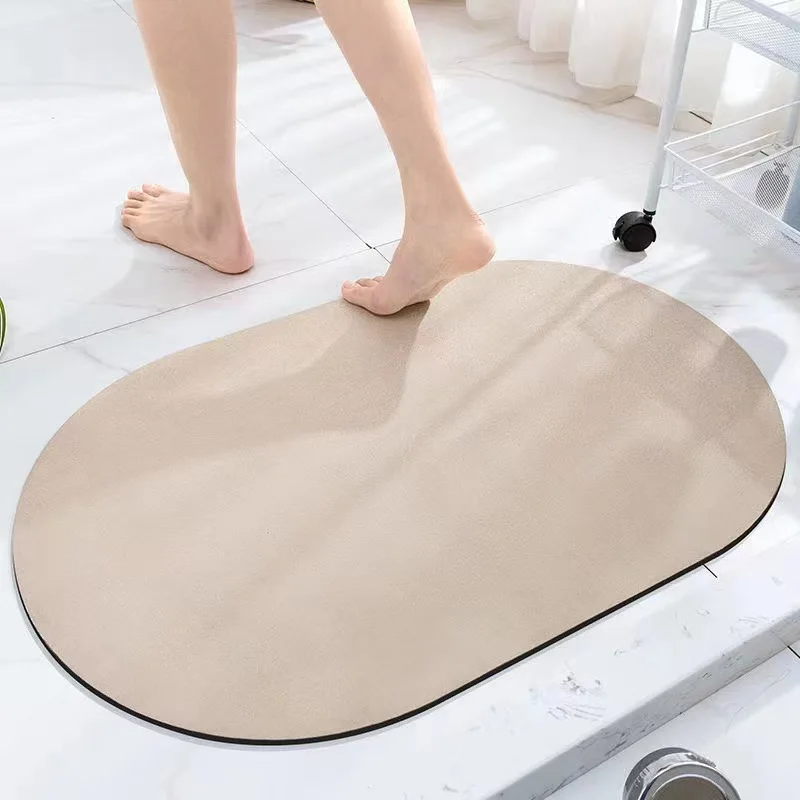 

Solid Color Soft Diatom Mud Soft Floor Mat Bathroom Toilet Absorbent Mat Non-Slip Mat Entry Door Mat Carpet Dirt Resistant Door