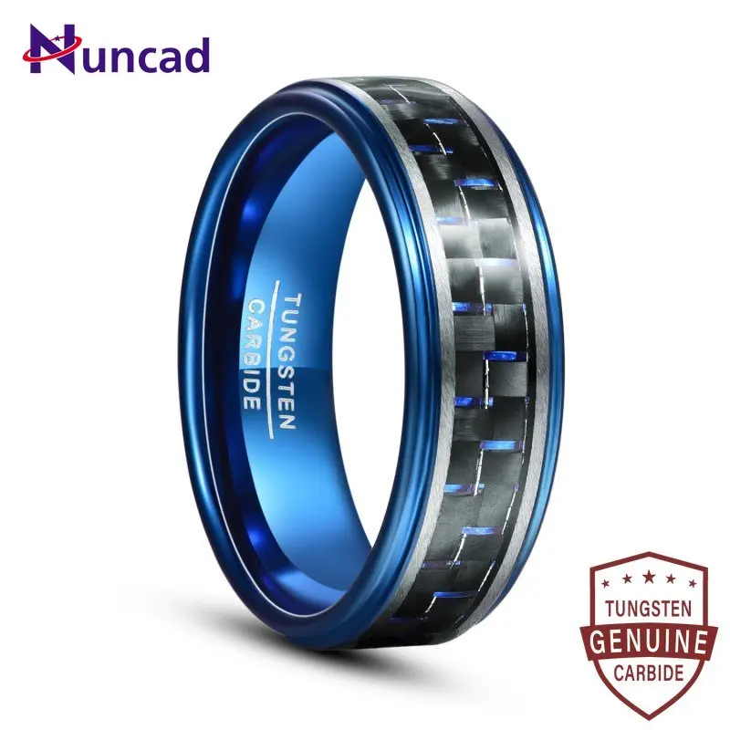 Nuncad Electric Blue Two Lasa Black Blue Red Carbon Fiber Tungsten Steel Men Rings Beveled Edge Wedding Band Gift
Nuncad Electric Blue Two Lasa Black Blue Red Carbon Fiber Tungsten Steel Men Rings Beveled Edge Wedding Band Gift