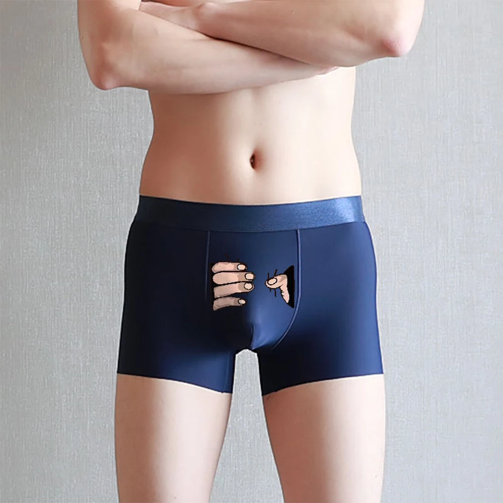 Men Trunks Funny Cartoon Printed Underwear Men Ice Silk U Convex Pouch Boxer Sexy No Trace Cute Breathable Panties Slip Homme
Men Trunks Funny Cartoon Printed Underwear Men Ice Silk U Convex Pouch Boxer Sexy No Trace Cute Breathable Panties Slip Homme