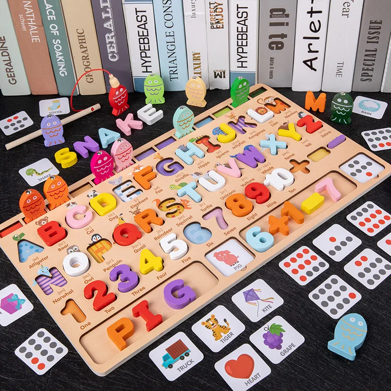 Montessori Educational Board Math Fishing Wooden Toys For Children Busy Board Math Fishing Counting Geometry For Kid K566F
Montessori Educational Board Math Fishing Wooden Toys For Children Busy Board Math Fishing Counting Geometry For Kid K566F