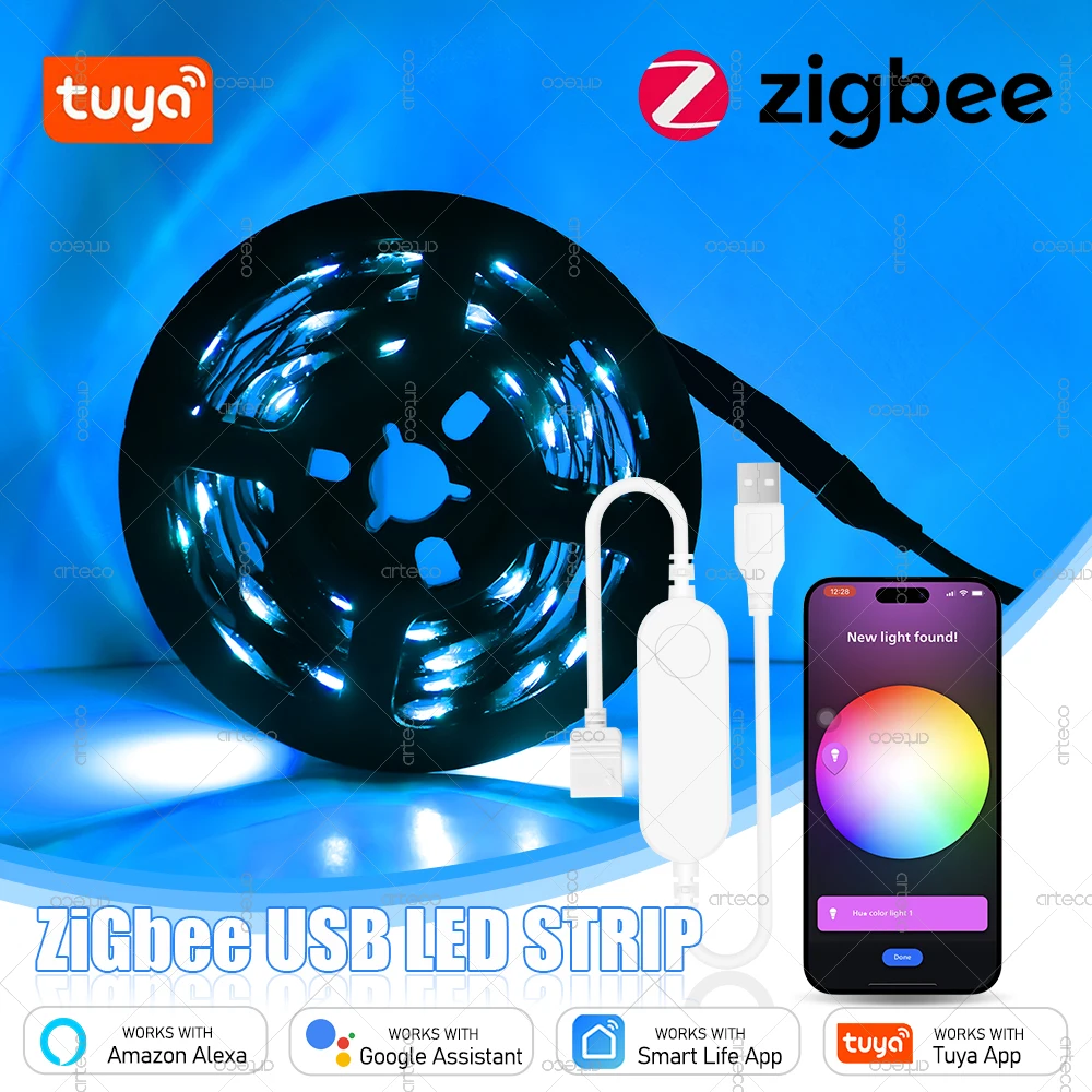 arteco Светодиодная лента RGB 5V USB Zigbee 3.0
arteco Светодиодная лента RGB 5V USB Zigbee 3.0