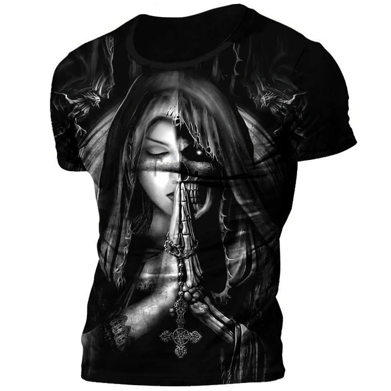 Horror Skull 3D Printed Men's T-shirt Summer Street Wear Hip Hop O Neck Short Sleeve Top Casual Oversized T-shirt Men's Clothing
Horror Skull 3D Printed Men's T-shirt Summer Street Wear Hip Hop O Neck Short Sleeve Top Casual Oversized T-shirt Men's Clothing