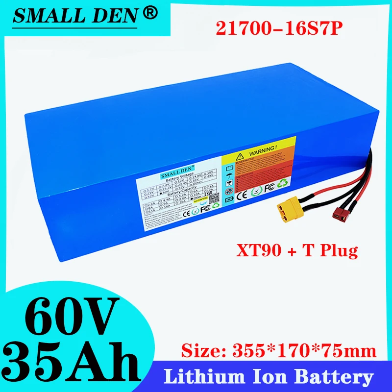60V 35Ah 21700 Lithium Battery pack 16S7P 35000mAh High capacity 67.2v 3000W motor Electric bicycle Scooter Motorcycle batteries
60V 35Ah 21700 Lithium Battery pack 16S7P 35000mAh High capacity 67.2v 3000W motor Electric bicycle Scooter Motorcycle batteries