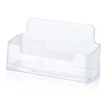 1PC Clear Desk Shelf Storage Display Stand Acrylic Plastic Transparent Desktop Business Card Holder