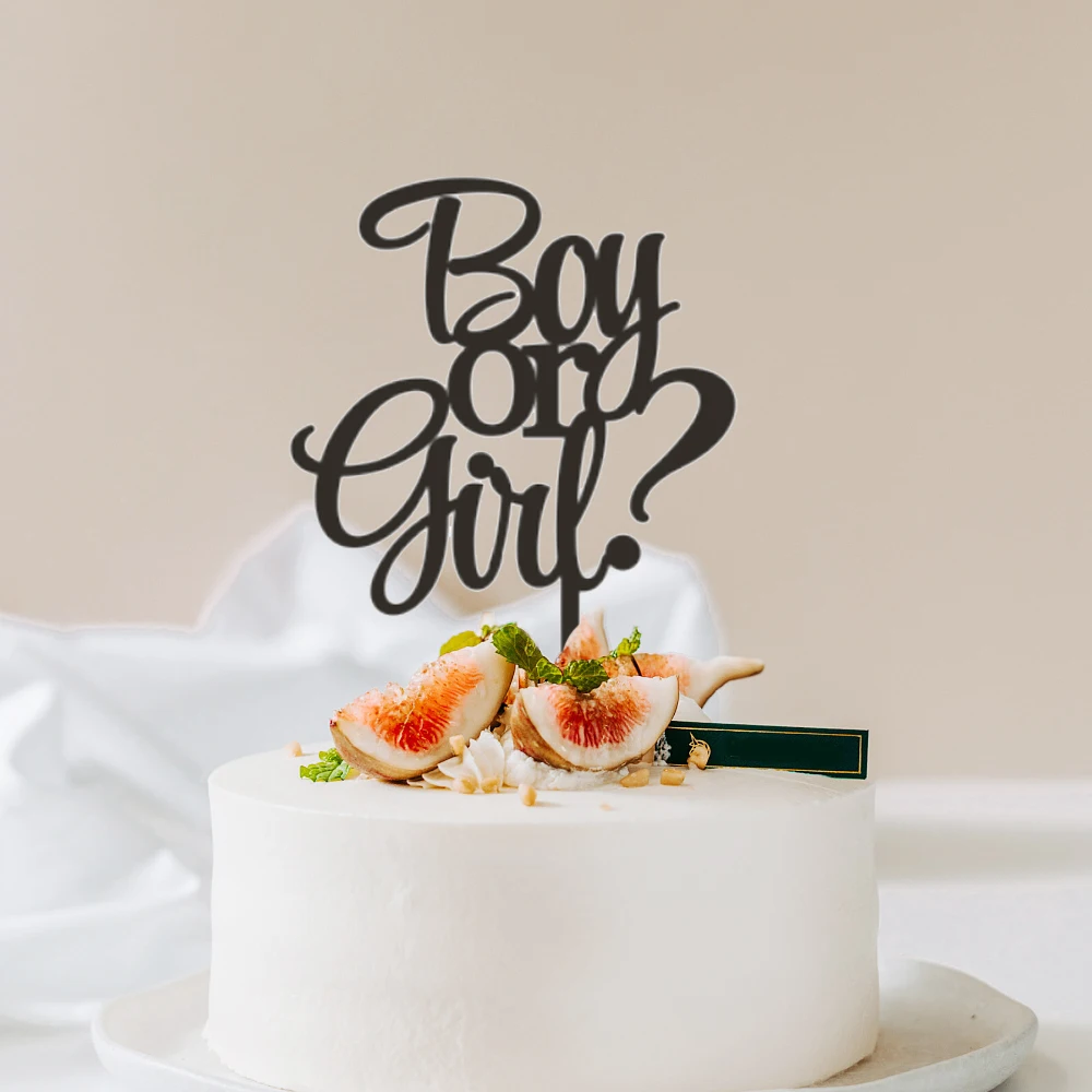 Boy Or Girl Gender Reveal Cake Topper for Baby Shower Birthday Party Acrylic Mirror Gold Cake Decoration 
Boy Or Girl Gender Reveal Cake Topper for Baby Shower Birthday Party Acrylic Mirror Gold Cake Decoration
