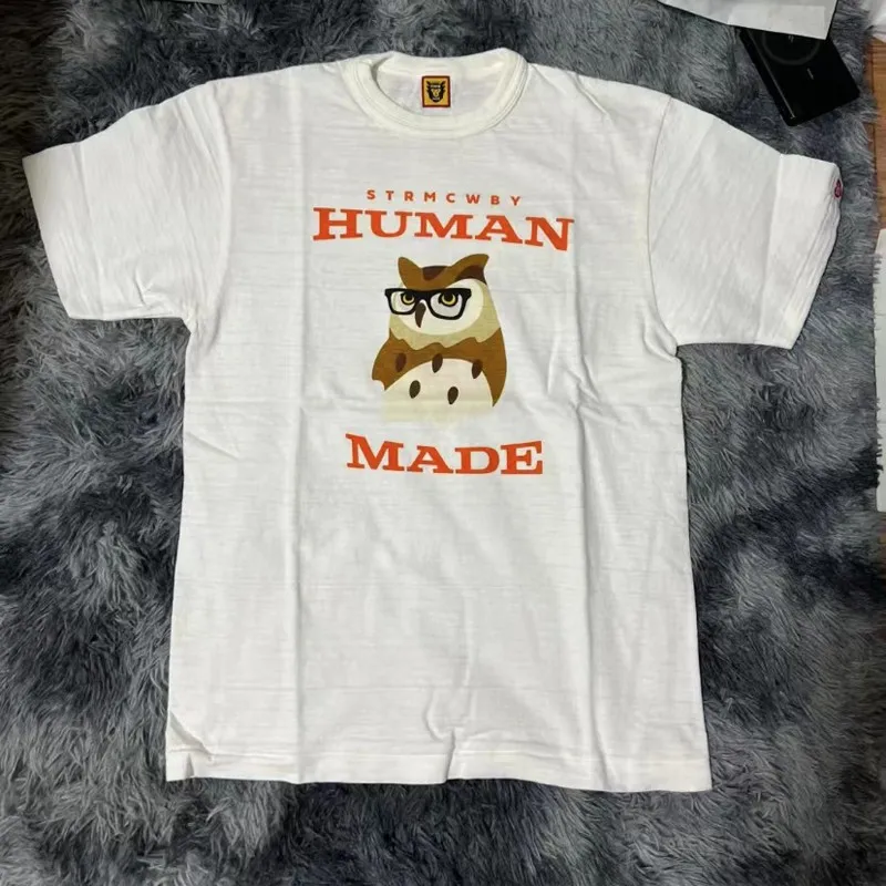 23ss Dropshipping Human Made T Shirt Glasses Owl Cartoon Printed Bamboo Cotton Short Sleeve Oversize Tshirts for Men Women
23ss Dropshipping Human Made T Shirt Glasses Owl Cartoon Printed Bamboo Cotton Short Sleeve Oversize Tshirts for Men Women