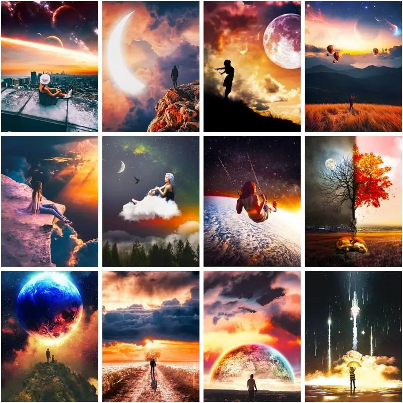 CHENISTORY Picture By Numbers Lunar Landscape Diy Frame Wall Art Handpainted Figure Paint By Number For Living Room Home Decor
CHENISTORY Picture By Numbers Lunar Landscape Diy Frame Wall Art Handpainted Figure Paint By Number For Living Room Home Decor