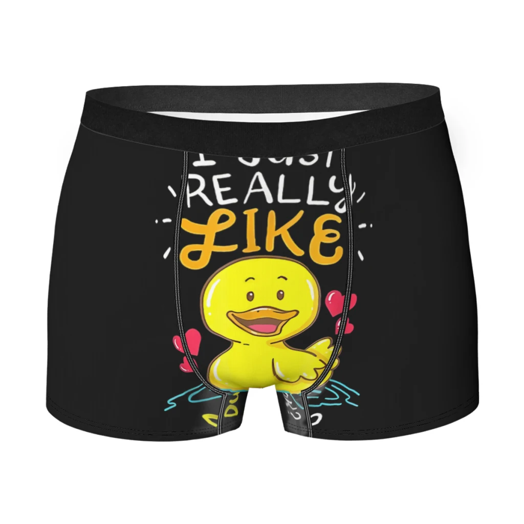 

I Just Really Like Ducks Ok Men Boxer Briefs Rubber Duck Breathable Funny Underpants Top Quality Print Shorts Gift Idea