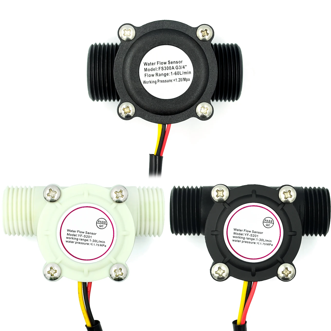YF-S201 Water Flow Sensor Flowmeter Hall Flow Sensor Water Control Liquid Flow 1-30L/min 2.0MPa
YF-S201 Water Flow Sensor Flowmeter Hall Flow Sensor Water Control Liquid Flow 1-30L/min 2.0MPa