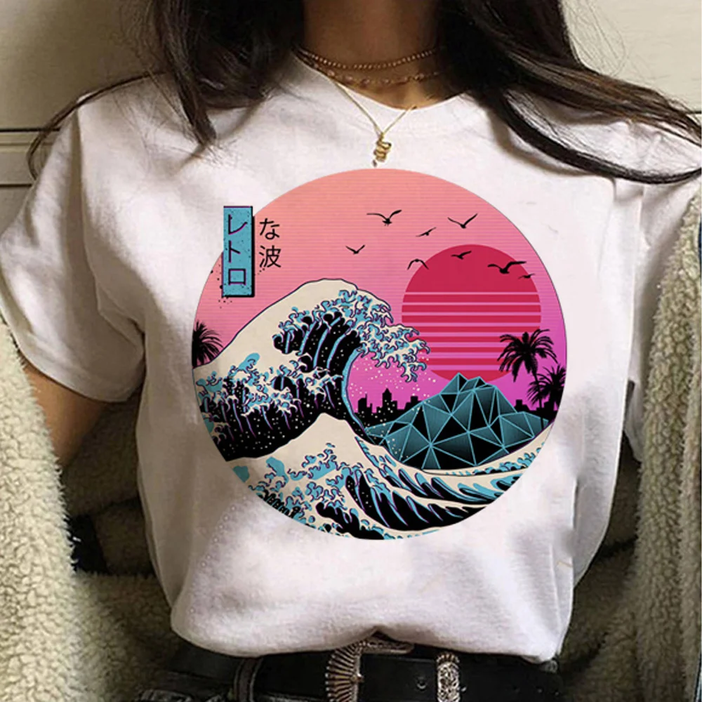 The Great Retro Wave tshirt women designer Y2K anime t-shirts female manga clothing
The Great Retro Wave tshirt women designer Y2K anime t-shirts female manga clothing