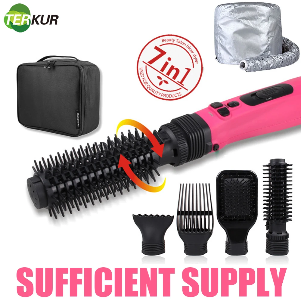 7-in-1 One Step Electric Hair Dryer Comb Multifunction Straightener Curler Hot Air Brush Negative Ion Blower Exquisite Suit Gift
7-in-1 One Step Electric Hair Dryer Comb Multifunction Straightener Curler Hot Air Brush Negative Ion Blower Exquisite Suit Gift
