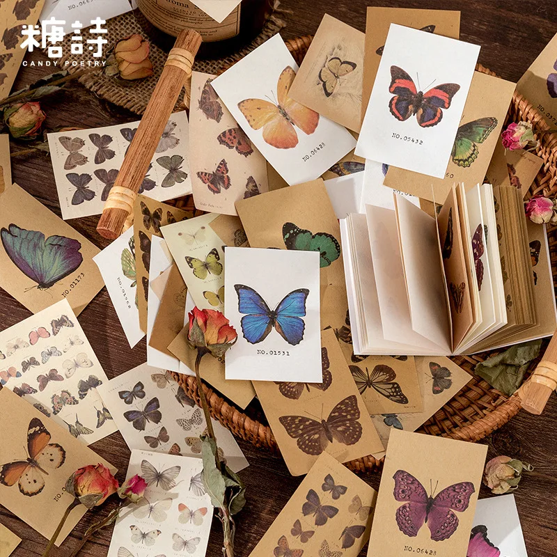 80 Sheets Mini Material Paper Book Vintage Butterfly Memo Pad Junk Journal Planner Scrapbooking School Journaling Stationery
80 Sheets Mini Material Paper Book Vintage Butterfly Memo Pad Junk Journal Planner Scrapbooking School Journaling Stationery