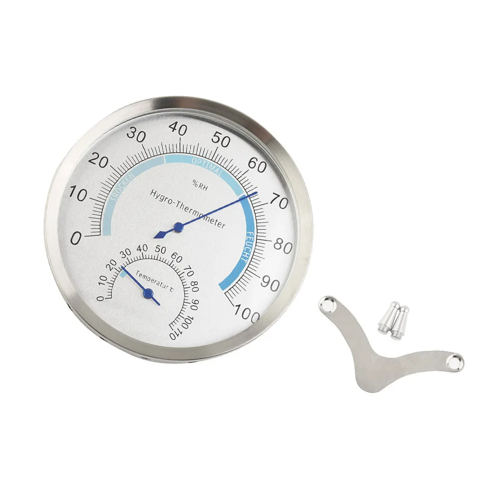 Sensitive Practical Thermo Hygrometer Climate Test Durable Indoor Stainless Steel +1-2%(℃) 1 Piece Living Room
Sensitive Practical Thermo Hygrometer Climate Test Durable Indoor Stainless Steel +1-2%(℃) 1 Piece Living Room