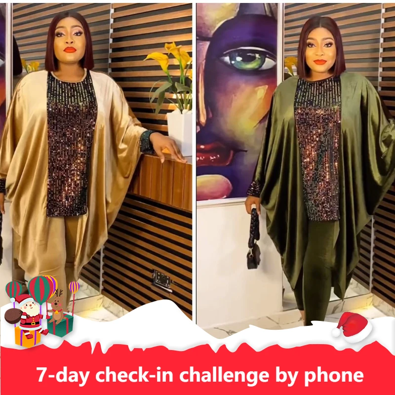 Polyester African Clothes for Women Autumn Elegant African Long Sleeve O-neck Party Wedding 2 Piece Top Long Pant Matching Sets
Polyester African Clothes for Women Autumn Elegant African Long Sleeve O-neck Party Wedding 2 Piece Top Long Pant Matching Sets