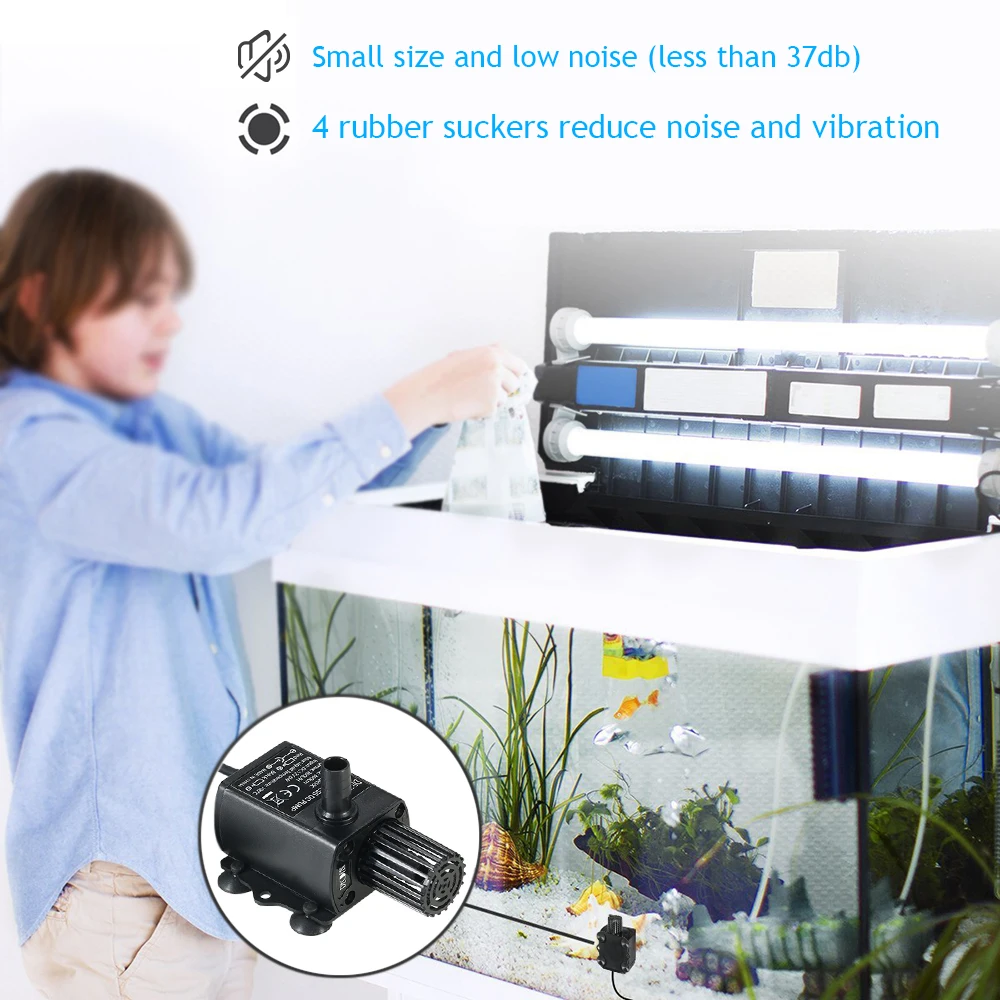 Decdeal Ultra-quiet Mini DC12V 6W Flow Rate Waterproof Brushless Pump Mini Submersible Water Filter Fish Tank Fountain Pump
Decdeal Ultra-quiet Mini DC12V 6W Flow Rate Waterproof Brushless Pump Mini Submersible Water Filter Fish Tank Fountain Pump