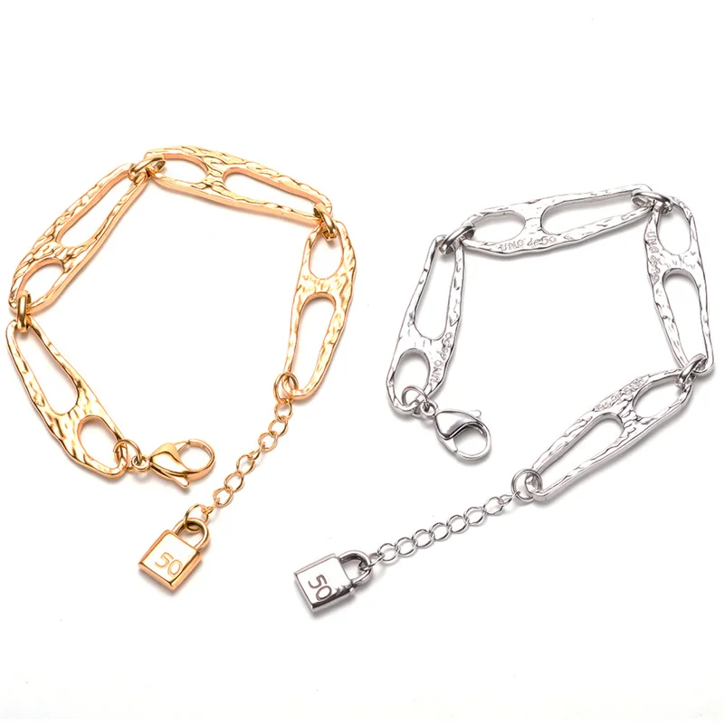 Stainless Steel Gold Silver Fashion Box Chain Lock Charm Pendant Bracelets Key 50 Jewelry Bangles on Hand For Women Men
Stainless Steel Gold Silver Fashion Box Chain Lock Charm Pendant Bracelets Key 50 Jewelry Bangles on Hand For Women Men