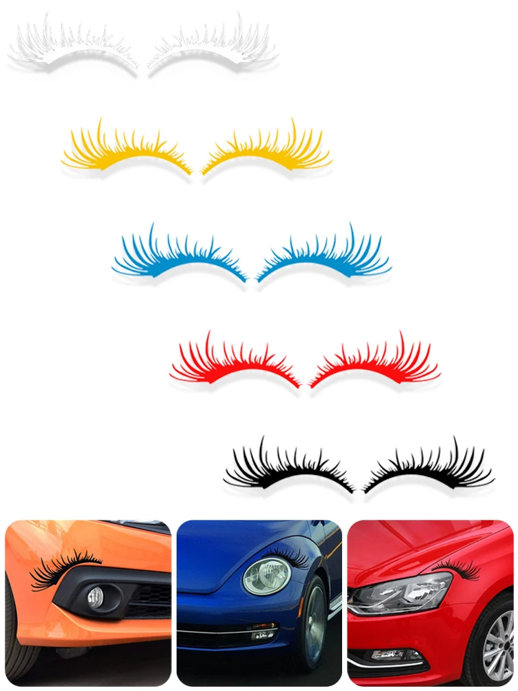 2pcs Cute Car Fake Eyelash Sticker Decal Waterproof Charming Headlight Decoration Funny Decals Door Window Vinyl Sticker
2pcs Cute Car Fake Eyelash Sticker Decal Waterproof Charming Headlight Decoration Funny Decals Door Window Vinyl Sticker