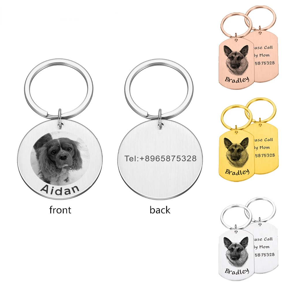 Customized Pet ID Tag Original Keychain Engraved Pet Name Phone Number Front Behind Custom Pendant Keyring Animal Accessories
Customized Pet ID Tag Original Keychain Engraved Pet Name Phone Number Front Behind Custom Pendant Keyring Animal Accessories